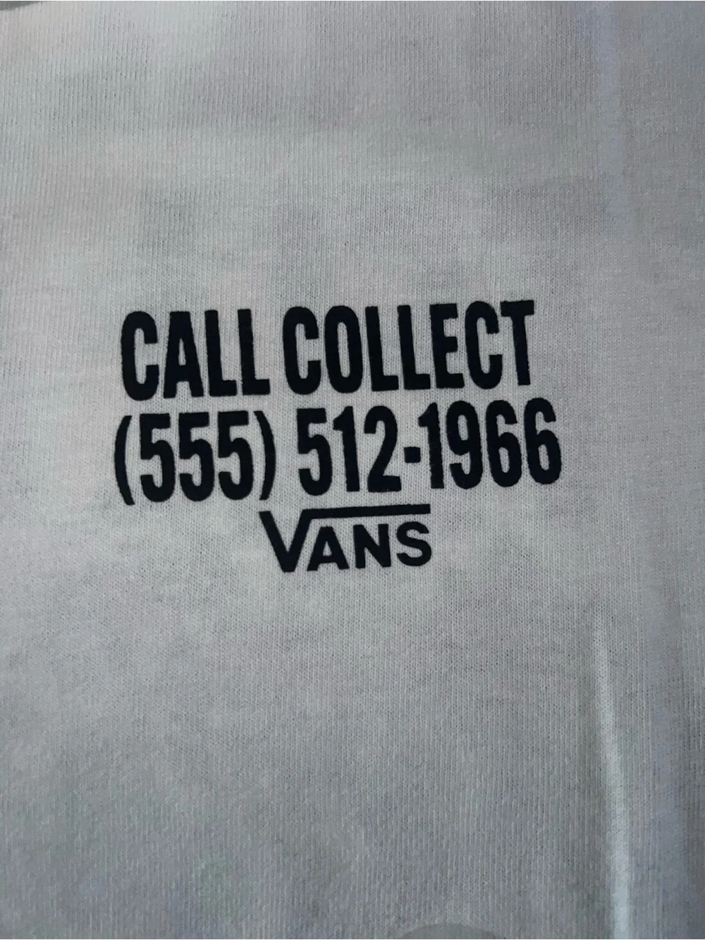 Vans White Wall Art with Black Text and Multicolor Keypad